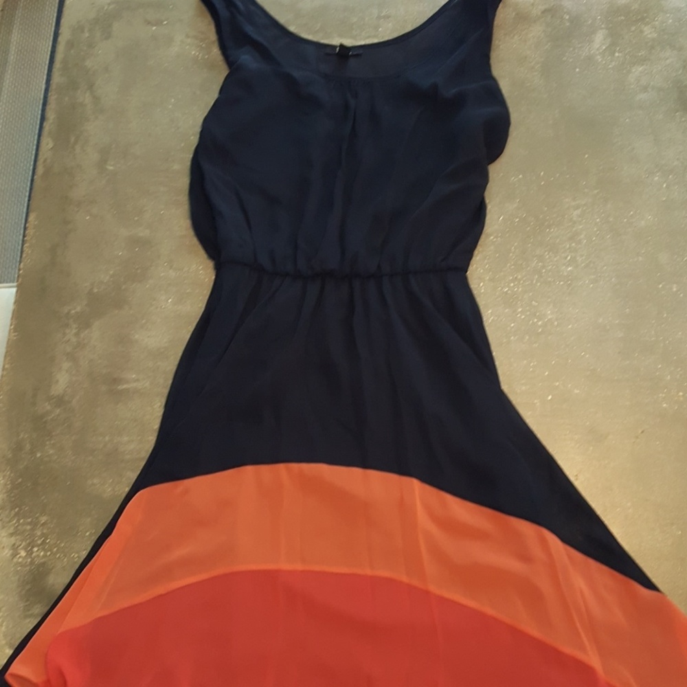 Cute black dress with orange and red